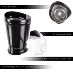 Coffee Makers Classic Cuisine 1.41 Oz. Black Blade Coffee Bean Grinder And Spice Grinder -Costway Shop black classic cuisine coffee grinders m030213 4f 1000