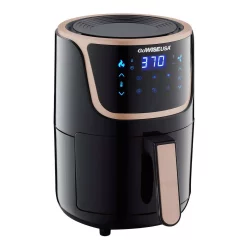 Air Fryers GoWISE USA 1. 7- Qt. , 2.0 Qt. Max Black/Copper Electric Mini Air Fryer With Digital Touchscreen + Recipe Book -Costway Shop black copper gowise usa air fryers gw22975 1f 1000