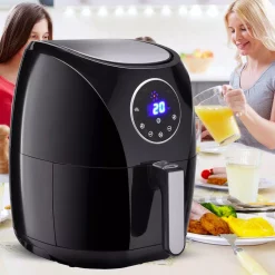 Air Fryers Costway 1400-Watt Electric Air Fryer 3.4 Qt. LCD Touch Screen Timer And Temperature Control 19 Air Fryers Costway 1400-Watt Electric Air Fryer 3.4 Qt. LCD Touch Screen Timer And Temperature Control -Costway Shop black costway air fryers ep23239 31 1000