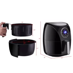 Air Fryers Costway 1400-Watt Electric Air Fryer 3.4 Qt. LCD Touch Screen Timer And Temperature Control 16 Air Fryers Costway 1400-Watt Electric Air Fryer 3.4 Qt. LCD Touch Screen Timer And Temperature Control -Costway Shop black costway air fryers ep23239 fa 1000