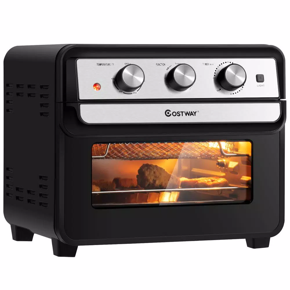 Air Fryers Costway 23 Qt. Black Air Fryer Oven With Rotisserie 3 Air Fryers Costway 23 Qt. Black Air Fryer Oven With Rotisserie