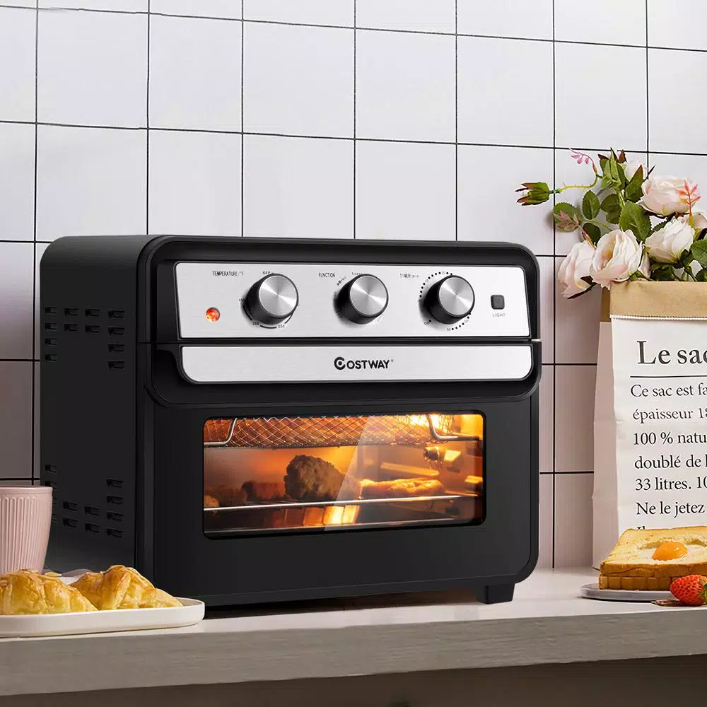 Air Fryers Costway 23 Qt. Black Air Fryer Oven With Rotisserie 4 Air Fryers Costway 23 Qt. Black Air Fryer Oven With Rotisserie - Image 2