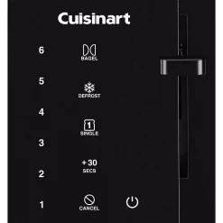 Toasters Cuisinart Touchscreen 2-Slice Black Wide Slot Toaster 11 Toasters Cuisinart Touchscreen 2-Slice Black Wide Slot Toaster -Costway Shop black cuisinart pop up toasters cpt t20 1f 1000
