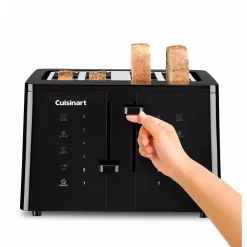 Toasters Cuisinart Touchscreen 4-Slice Black Wide Slot Toaster 9 Toasters Cuisinart Touchscreen 4-Slice Black Wide Slot Toaster -Costway Shop black cuisinart pop up toasters cpt t40 4f 1000