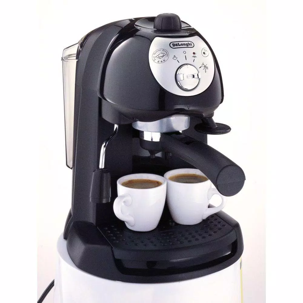 DeLonghi BAR32 15-Bar Black Espresso Machine and Cappuccino Maker Coffee Makers DeLonghi BAR32 15-Bar Black Espresso Machine And Cappuccino Maker -Costway Shop black delonghi espresso machines bar32 64 1000