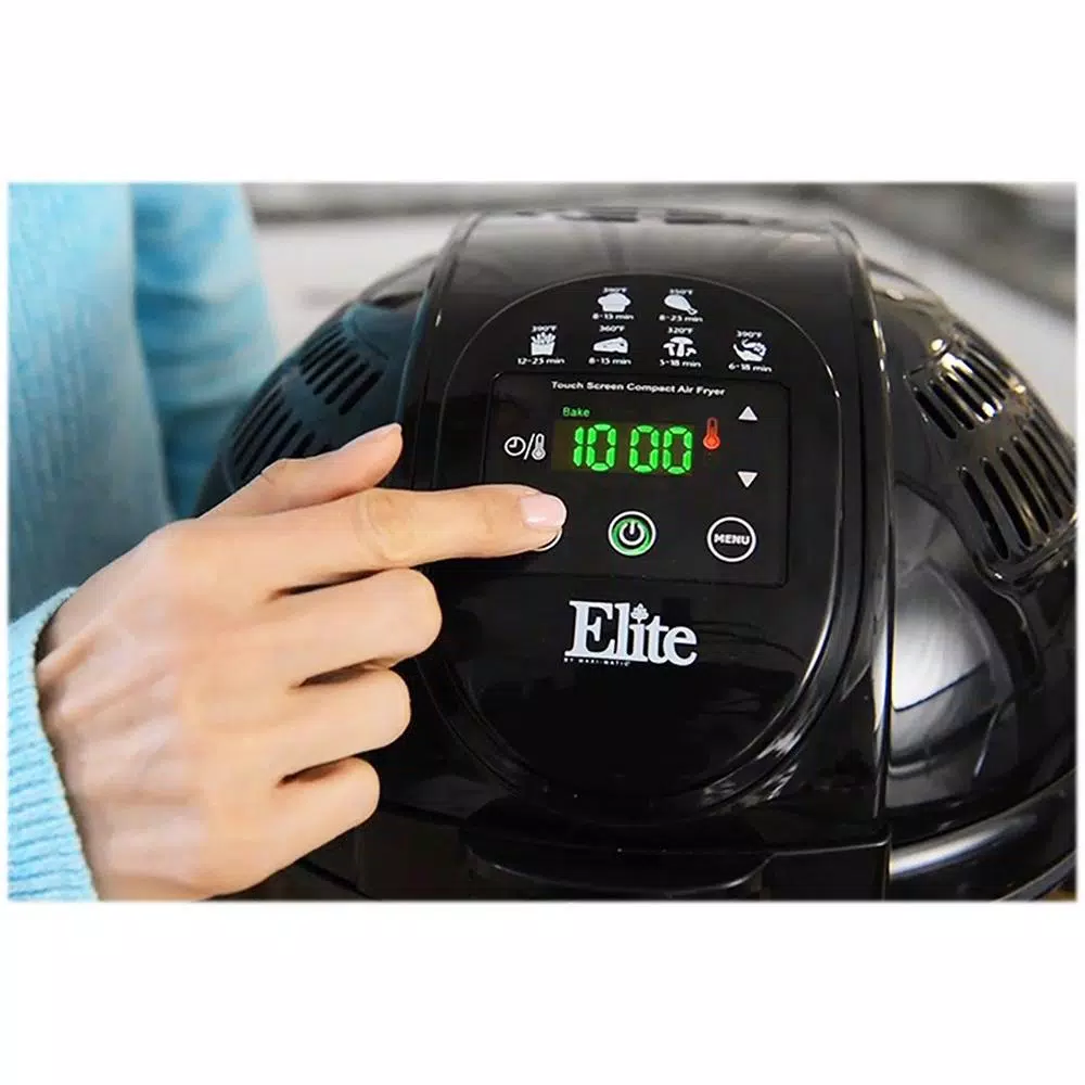 Elite 3.5 Qt. Digital Air Fryer in Black Air Fryers Elite 3.5 Qt. Digital Air Fryer In Black -Costway Shop black elite air fryers eaf 2500d 44 1000