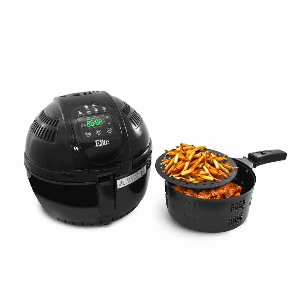 Elite 3.5 Qt. Digital Air Fryer in Black Air Fryers Elite 3.5 Qt. Digital Air Fryer In Black -Costway Shop black elite air fryers eaf 2500d 64 1000