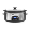 Cookers Elite Platinum 6 Qt. Black Programmable Slow Cooker With Locking Lid 2 Cookers Elite Platinum 6 Qt. Black Programmable Slow Cooker With Locking Lid -Costway Shop black elite slow cookers mst 610dt 64 1000