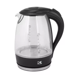 Electric Kettles KALORIK 7-Cup Black Stainless Steel Cordless Electric Kettle With Automatic Shut-off