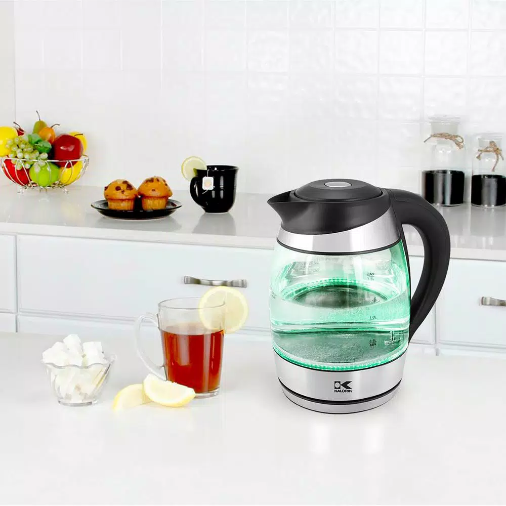 KALORIK 7.5-Cup Black Stainless Steel Cordless Electric Kettle with Keep Warm Setting Electric Kettles KALORIK 7.5-Cup Black Stainless Steel Cordless Electric Kettle With Keep Warm Setting -Costway Shop black glass stainless kalorik electric kettles jk 42656 bk 31 1000