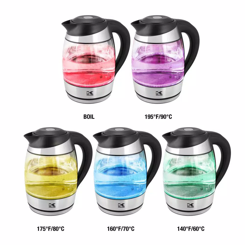 KALORIK 7.5-Cup Black Stainless Steel Cordless Electric Kettle with Keep Warm Setting Electric Kettles KALORIK 7.5-Cup Black Stainless Steel Cordless Electric Kettle With Keep Warm Setting -Costway Shop black glass stainless kalorik electric kettles jk 42656 bk 4f 1000