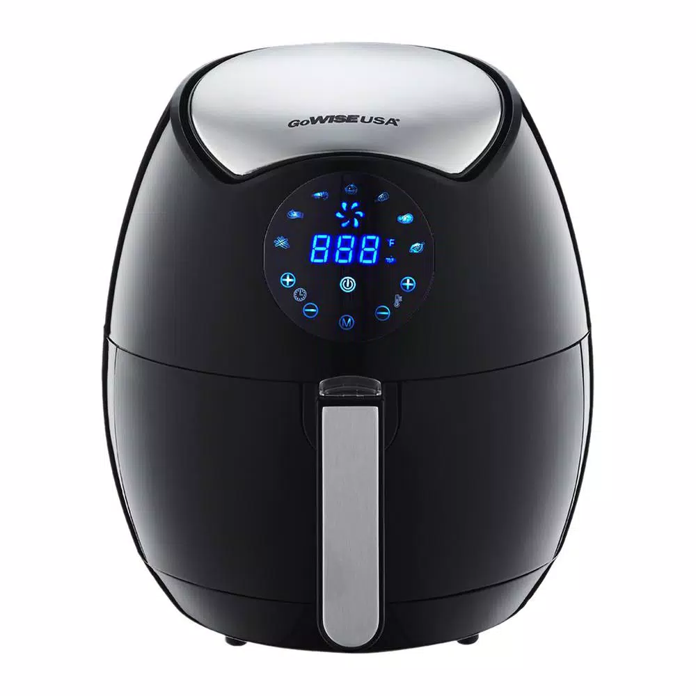 GoWISE USA 3.7 Qt. Digital Touchscreen Air Fryer with Recipe Book Air Fryers GoWISE USA 3.7 Qt. Digital Touchscreen Air Fryer With Recipe Book -Costway Shop black gowise usa air fryers gw22621 64 1000