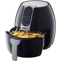 Air Fryers GoWISE USA 5.0 Qt. Black Electric Air Fryer With 8-Presets With Recipe Book 4 Air Fryers GoWISE USA 5.0 Qt. Black Electric Air Fryer With 8-Presets With Recipe Book -Costway Shop black gowise usa air fryers gw22958 4f 1000