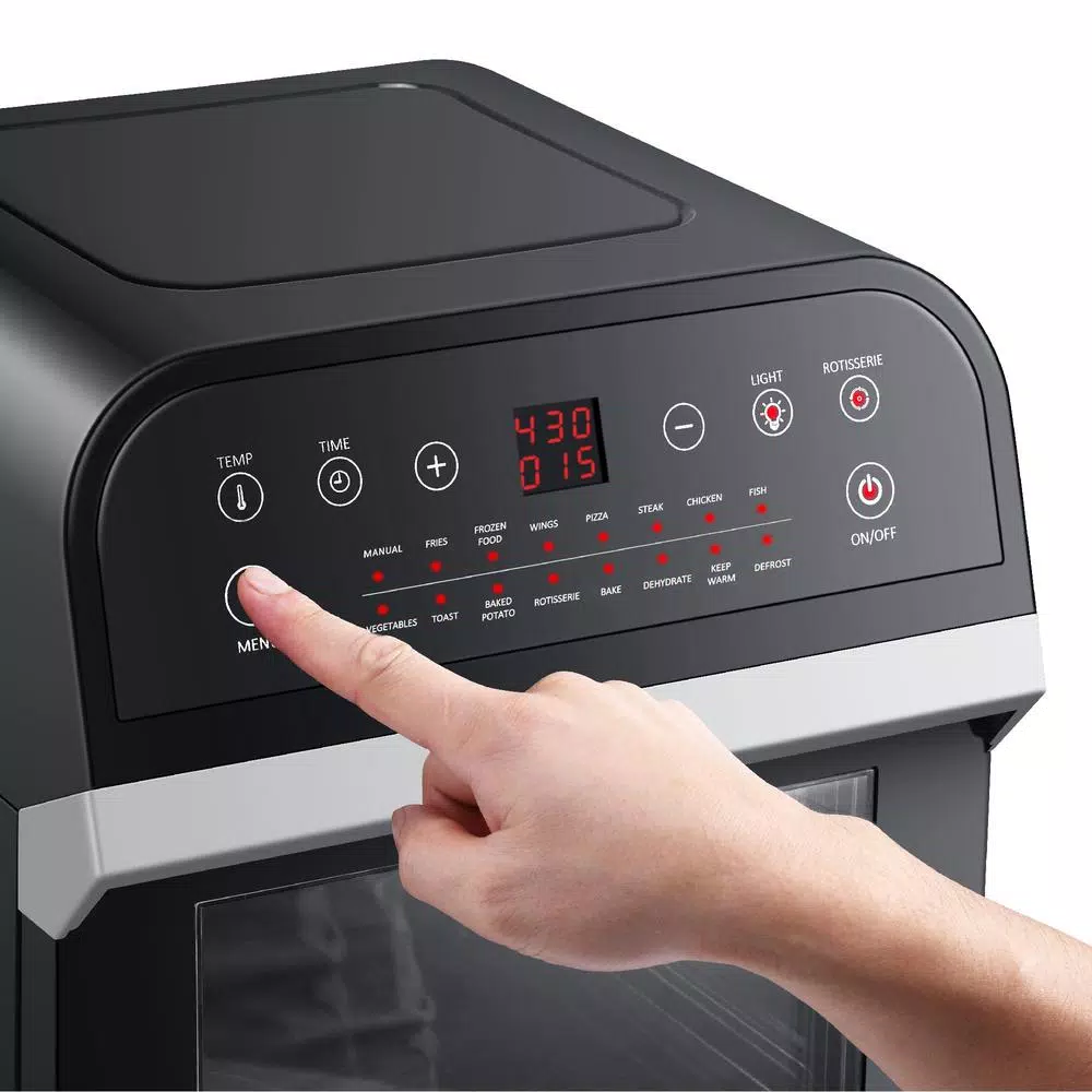 GoWISE USA 12.7 Qt. Black Rotisserie Oven and Air Fryer with Recipe Book Air Fryers GoWISE USA 12.7 Qt. Black Rotisserie Oven And Air Fryer With Recipe Book -Costway Shop black gowise usa air fryers gw44800 1f 1000