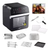 Air Fryers GoWISE USA 12.7 Qt. Black Rotisserie Oven And Air Fryer With Recipe Book