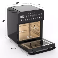 Air Fryers GoWISE USA 1600-Watts 12.7 Qt. Black Air Fryer Oven With Rotisserie, Dehydrator And 11-Cooking Presets 5 Air Fryers GoWISE USA 1600-Watts 12.7 Qt. Black Air Fryer Oven With Rotisserie, Dehydrator And 11-Cooking Presets -Costway Shop black gowise usa air fryers gw44803 1f 1000