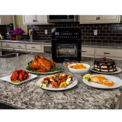 Air Fryers GoWISE USA 1600-Watts 12.7 Qt. Black Air Fryer Oven With Rotisserie, Dehydrator And 11-Cooking Presets 9 Air Fryers GoWISE USA 1600-Watts 12.7 Qt. Black Air Fryer Oven With Rotisserie, Dehydrator And 11-Cooking Presets -Costway Shop black gowise usa air fryers gw44803 31 1000