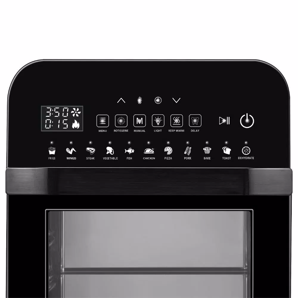 GoWISE USA 1600-Watts 12.7 Qt. Black Air Fryer Oven with Rotisserie, Dehydrator and 11-Cooking Presets Air Fryers GoWISE USA 1600-Watts 12.7 Qt. Black Air Fryer Oven With Rotisserie, Dehydrator And 11-Cooking Presets -Costway Shop black gowise usa air fryers gw44803 4f 1000