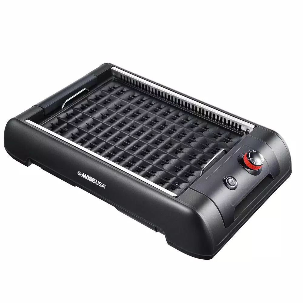 GoWISE USA 2-in-1 149 sq. in. Black Smokeless Indoor Grill with Interchangeable Plates Electric Skillets & Indoor Grills GoWISE USA 2-in-1 149 Sq. In. Black Smokeless Indoor Grill With Interchangeable Plates -Costway Shop black gowise usa indoor grills gw88000 64 1000