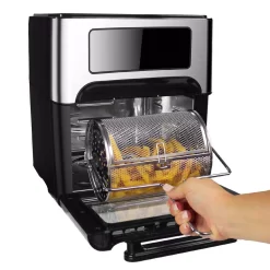 Toasters GoWISE USA 1700W 12.7 Quart Air Fryer Toaster Oven Select With Rotisserie And Dehydrator Features And Accessories, Black 8 Toasters GoWISE USA 1700W 12.7 Quart Air Fryer Toaster Oven Select With Rotisserie And Dehydrator Features And Accessories, Black -Costway Shop black gowise usa toaster ovens gw46690 76 1000