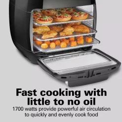 Air Fryers Hamilton Beach 11 Qt. Black Digital Air Fryer With Rotisserie And Rotating Basket -Costway Shop black hamilton beach air fryers 35070 76 1000