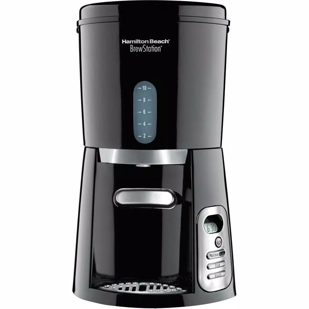 Hamilton Beach BrewStation 10-Cup Black Coffeemaker Coffee Makers Hamilton Beach BrewStation 10-Cup Black Coffeemaker -Costway Shop black hamilton beach coffee makers 47380 64 1000