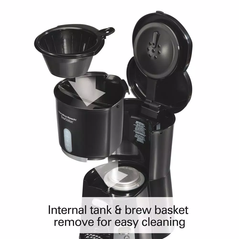 Hamilton Beach BrewStation 10-Cup Black Coffeemaker Coffee Makers Hamilton Beach BrewStation 10-Cup Black Coffeemaker -Costway Shop black hamilton beach coffee makers 47380 fa 1000