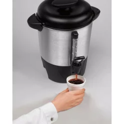 Coffee Makers Hamilton Beach 40-Cup Stainless Steel Coffee Urn -Costway Shop black hamilton beach coffee urns 40514r 1f 1000