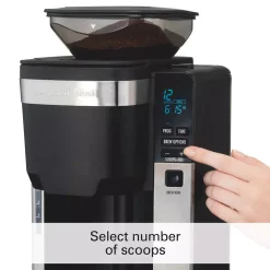 Coffee Makers Hamilton Beach 12-Cup Black Auto Grounds Dispensing Coffee Maker -Costway Shop black hamilton beach drip coffee makers 45400 1f 1000