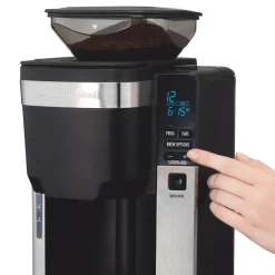 Coffee Makers Hamilton Beach 12-Cup Black Auto Grounds Dispensing Coffee Maker -Costway Shop black hamilton beach drip coffee makers 45400 44 1000