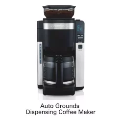 Coffee Makers Hamilton Beach 12-Cup Black Auto Grounds Dispensing Coffee Maker -Costway Shop black hamilton beach drip coffee makers 45400 4f 1000