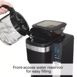 Coffee Makers Hamilton Beach 12-Cup Black Auto Grounds Dispensing Coffee Maker -Costway Shop black hamilton beach drip coffee makers 45400 76 1000