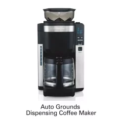 Coffee Makers Hamilton Beach 12-Cup Black Auto Grounds Dispensing Coffee Maker -Costway Shop black hamilton beach drip coffee makers 45400 c3 1000