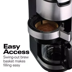 Coffee Makers Hamilton Beach 12-Cup Black Programmable Grind And Brew Coffee Maker 6 Coffee Makers Hamilton Beach 12-Cup Black Programmable Grind And Brew Coffee Maker -Costway Shop black hamilton beach drip coffee makers 45505 1f 1000