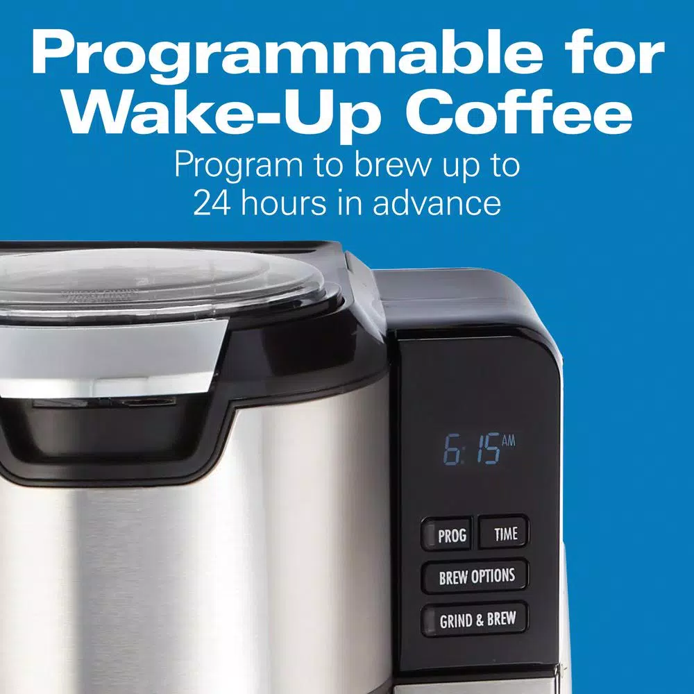 Hamilton Beach 12-Cup Black Programmable Grind and Brew Coffee Maker Coffee Makers Hamilton Beach 12-Cup Black Programmable Grind And Brew Coffee Maker -Costway Shop black hamilton beach drip coffee makers 45505 44 1000