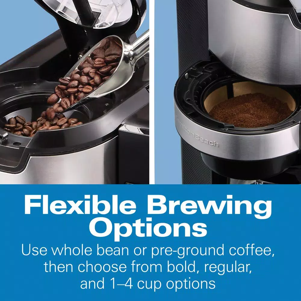 Hamilton Beach 12-Cup Black Programmable Grind and Brew Coffee Maker Coffee Makers Hamilton Beach 12-Cup Black Programmable Grind And Brew Coffee Maker -Costway Shop black hamilton beach drip coffee makers 45505 fa 1000