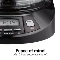 Coffee Makers Hamilton Beach 12-Cup Black Stainless Programmable Drip Coffee Maker -Costway Shop black hamilton beach drip coffee makers 46293 66 1000