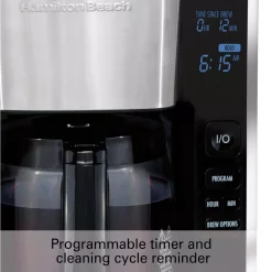 Coffee Makers Hamilton Beach 12-Cup Black Programmable Easy Access Deluxe Coffee Maker -Costway Shop black hamilton beach drip coffee makers 46320 76 1000