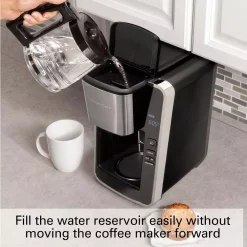 Coffee Makers Hamilton Beach 12-Cup Black Programmable Easy Access Deluxe Coffee Maker -Costway Shop black hamilton beach drip coffee makers 46320 c3 1000