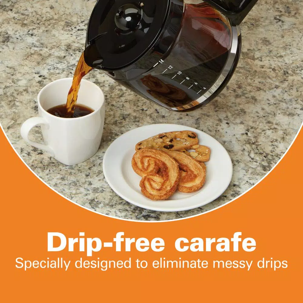 Hamilton Beach 14-Cup Black Programmable Front-Fill Coffee Maker Coffee Makers Hamilton Beach 14-Cup Black Programmable Front-Fill Coffee Maker -Costway Shop black hamilton beach drip coffee makers 46390 66 1000