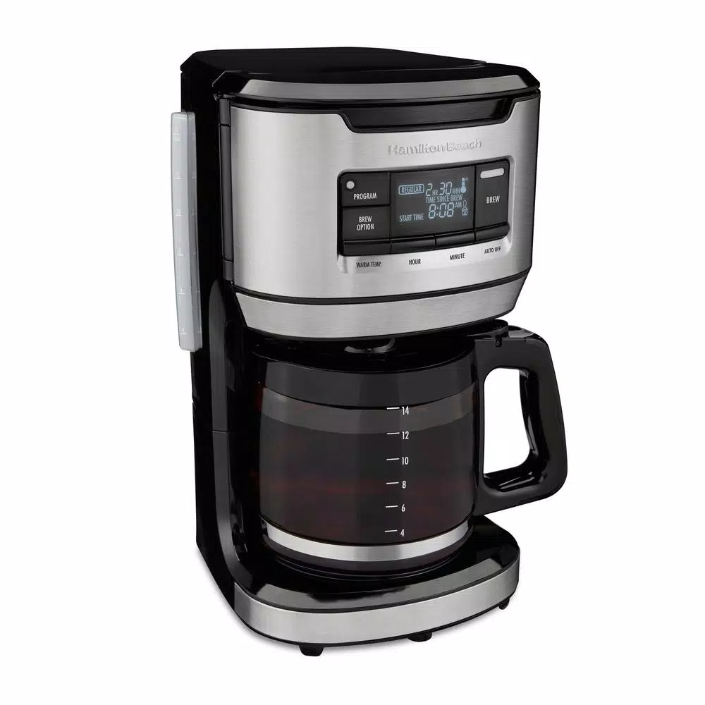 Hamilton Beach 14-Cup Black Programmable Front-Fill Coffee Maker Coffee Makers Hamilton Beach 14-Cup Black Programmable Front-Fill Coffee Maker -Costway Shop black hamilton beach drip coffee makers 46390 c3 1000