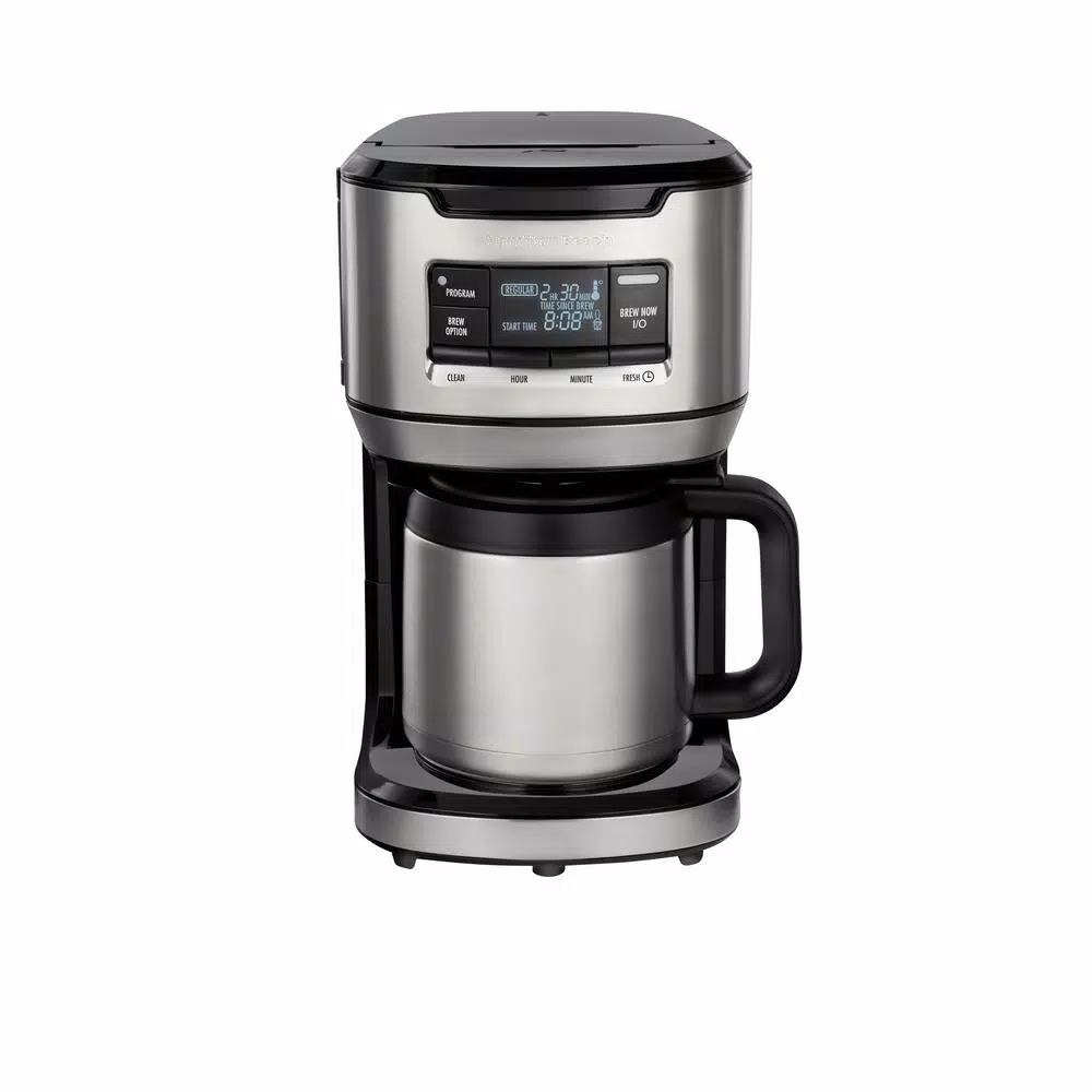 Hamilton Beach 12-Cup Black Programmable Front-Fill Coffee Maker with Thermal Carafe Coffee Makers Hamilton Beach 12-Cup Black Programmable Front-Fill Coffee Maker With Thermal Carafe -Costway Shop black hamilton beach drip coffee makers 46391 64 1000