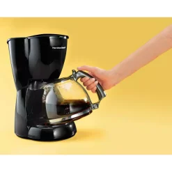 Coffee Makers Hamilton Beach 12-Cup Black Drip Coffee Maker With Glass Carafe -Costway Shop black hamilton beach drip coffee makers 49316r 4f 1000