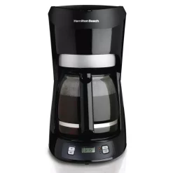 Coffee Makers Hamilton Beach 12-Cup Black With Digital Clock Drip Coffeemaker With Digital Clock -Costway Shop black hamilton beach drip coffee makers 49467 1f 1000