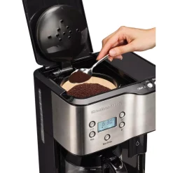 Coffee Makers Hamilton Beach 12-Cup Programmable Black Coffee Maker With Hot Water Dispenser -Costway Shop black hamilton beach drip coffee makers 49982 4f 1000