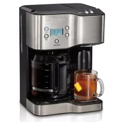 Coffee Makers Hamilton Beach 12-Cup Programmable Black Coffee Maker With Hot Water Dispenser -Costway Shop black hamilton beach drip coffee makers 49982 76 1000