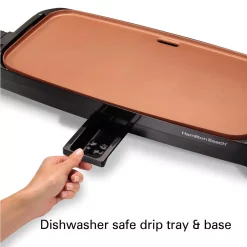 Electric Skillets & Indoor Grills Hamilton Beach Reversible 200 Sq. In. Black Durathon Ceramic Griddle 5 Electric Skillets & Indoor Grills Hamilton Beach Reversible 200 Sq. In. Black Durathon Ceramic Griddle -Costway Shop black hamilton beach electric griddles 38519r 1f 1000