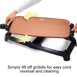 Electric Skillets & Indoor Grills Hamilton Beach Reversible 200 Sq. In. Black Durathon Ceramic Griddle 4 Electric Skillets & Indoor Grills Hamilton Beach Reversible 200 Sq. In. Black Durathon Ceramic Griddle -Costway Shop black hamilton beach electric griddles 38519r 4f 1000