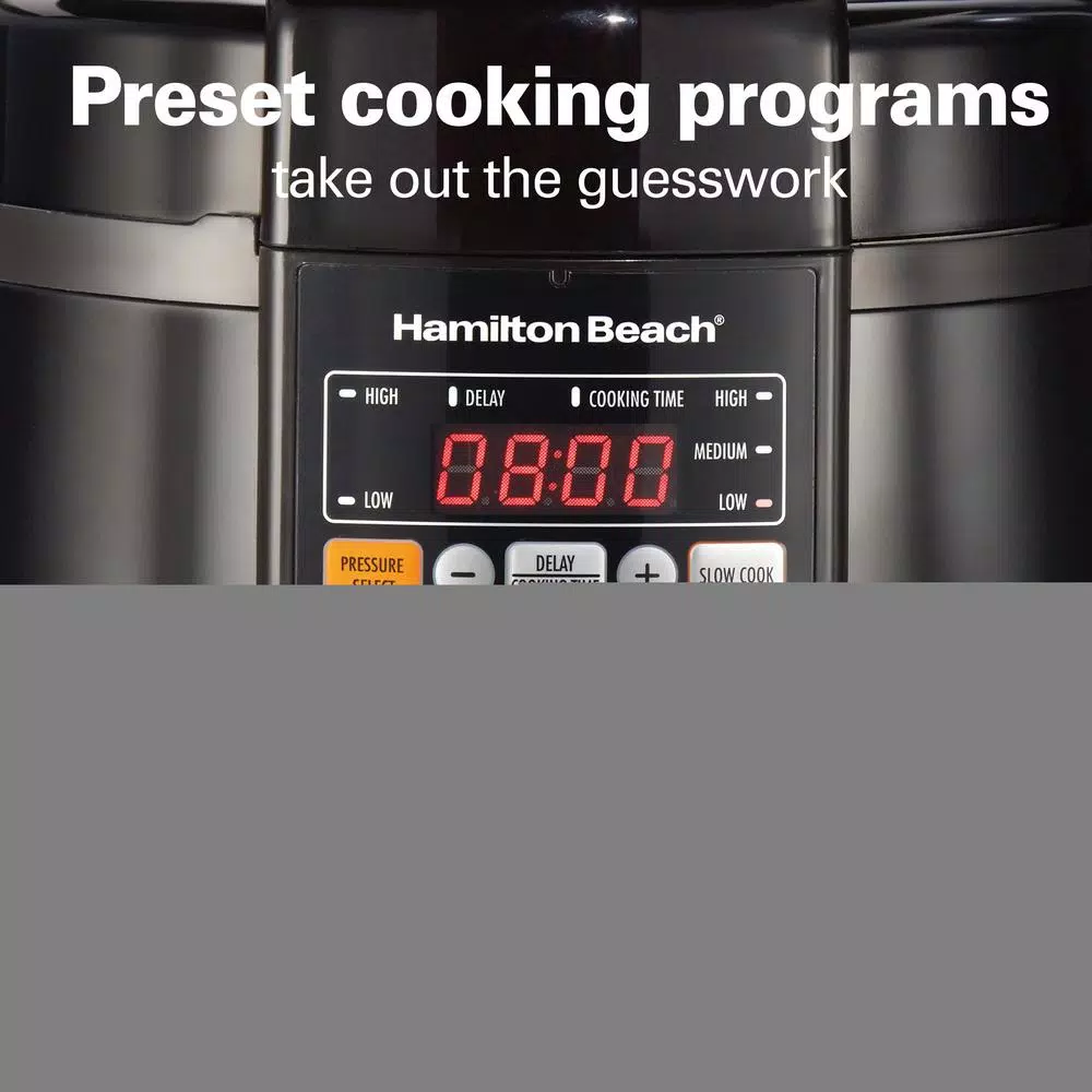 Hamilton Beach Multi-Function 6 Qt. Black Electric Pressure Cooker Cookers Hamilton Beach Multi-Function 6 Qt. Black Electric Pressure Cooker -Costway Shop black hamilton beach electric pressure cookers 34501 fa 1000