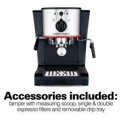 Coffee Makers Hamilton Beach 2-Cup Stainless Steel Automatic Espresso Machine With Milk Frother 7 Coffee Makers Hamilton Beach 2-Cup Stainless Steel Automatic Espresso Machine With Milk Frother -Costway Shop black hamilton beach espresso machines 40792 fa 1000
